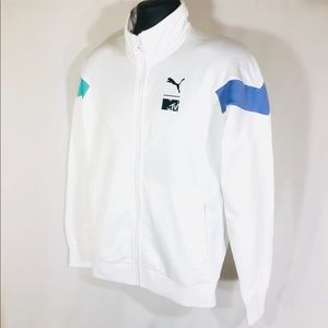 NWT Puma x MTV MCS Mens White Track Top